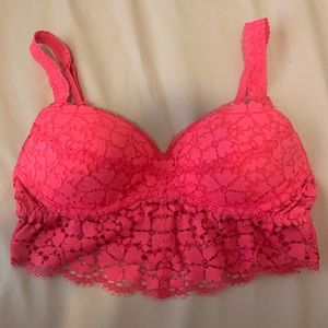 pink victoria secret push up bra/bralette